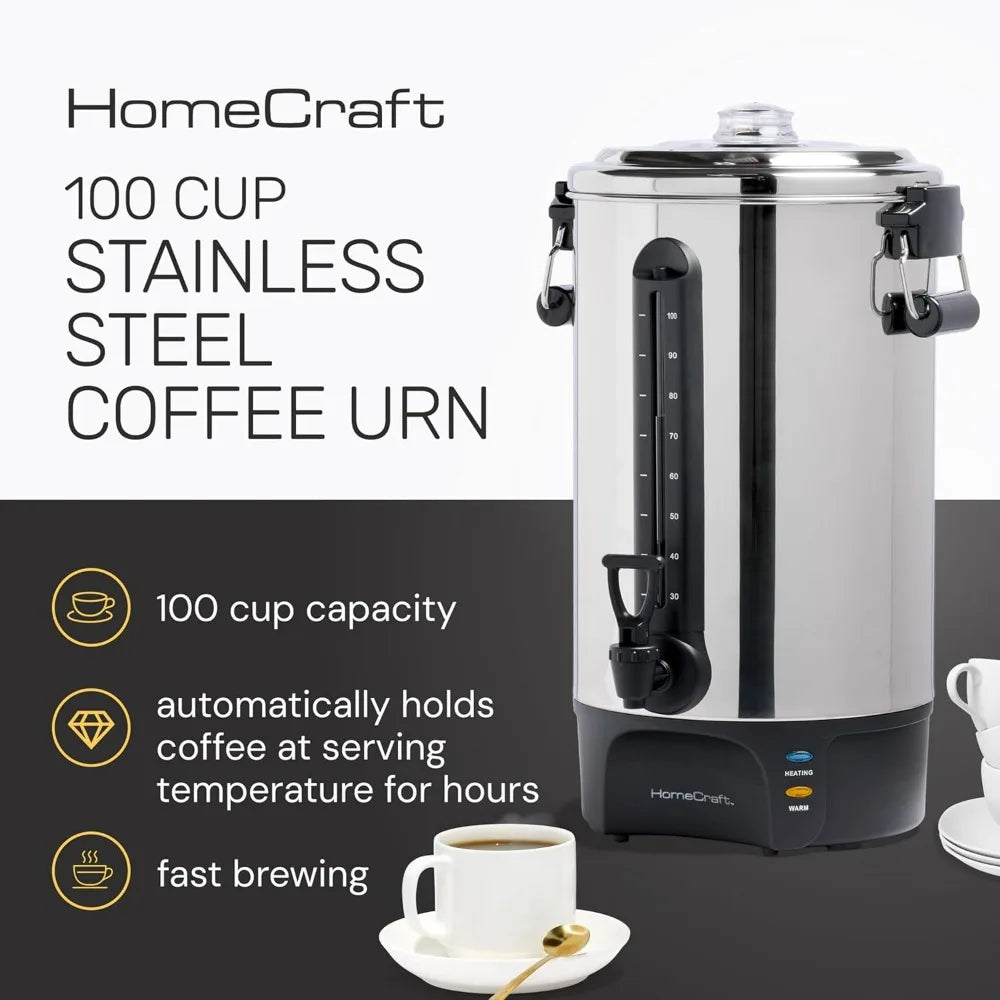 Homecraft Coffee Urn And Hot Beverage Dispenser With Dripless Faucet