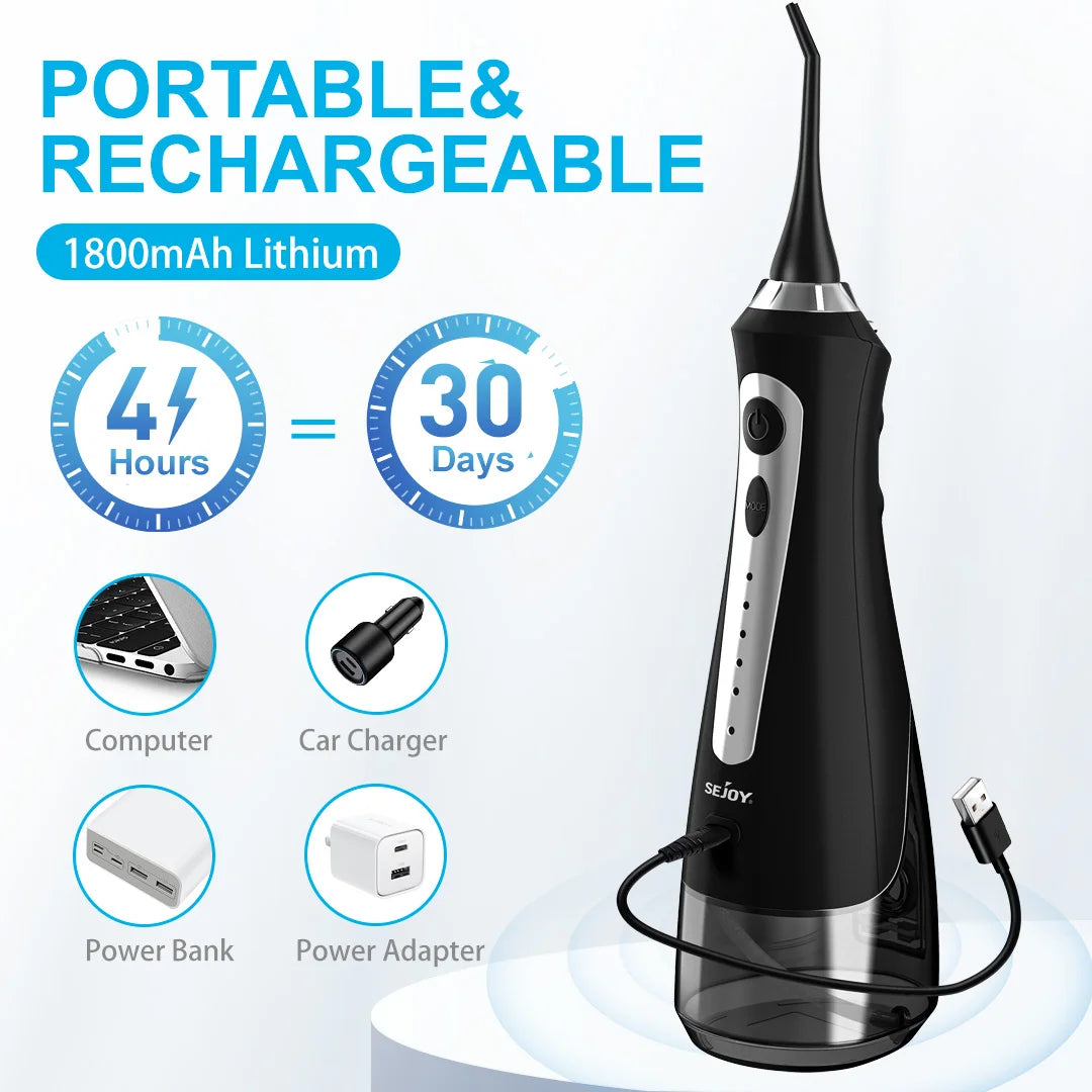 SEJOY Water Flosser Irrigator With 5 Modes And 8 Tips