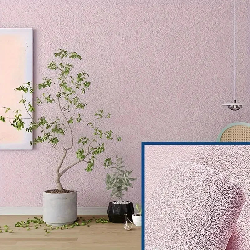 NONECN Linen 3D Foam Wallpaper Self Adhesive PVC Waterproof Wall Covering for Renovation