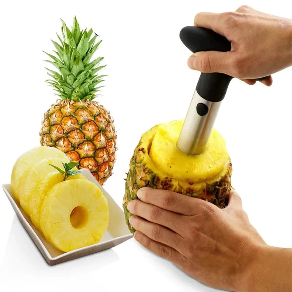 Stainless Steel Pineapple Peeler Corer Slicer Fruit Cutter Kitchen Gadget With Ergonomic Non Slip Handle For Quick Prep