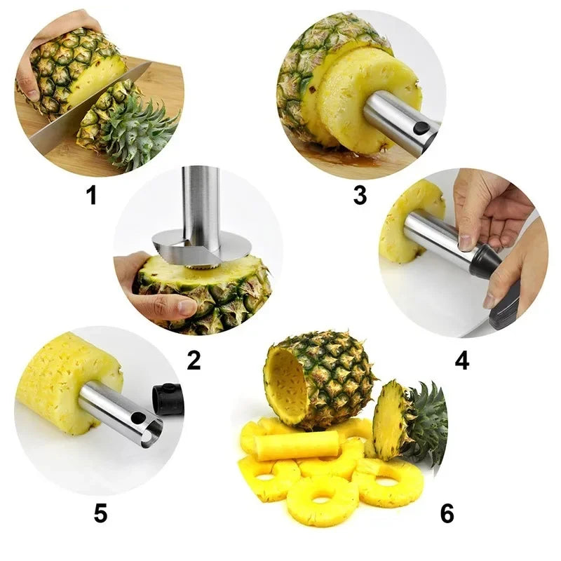 Pineapple Slicer Peeler Cutter Parer Knife Stainless Steel All in One Kitchen Tool