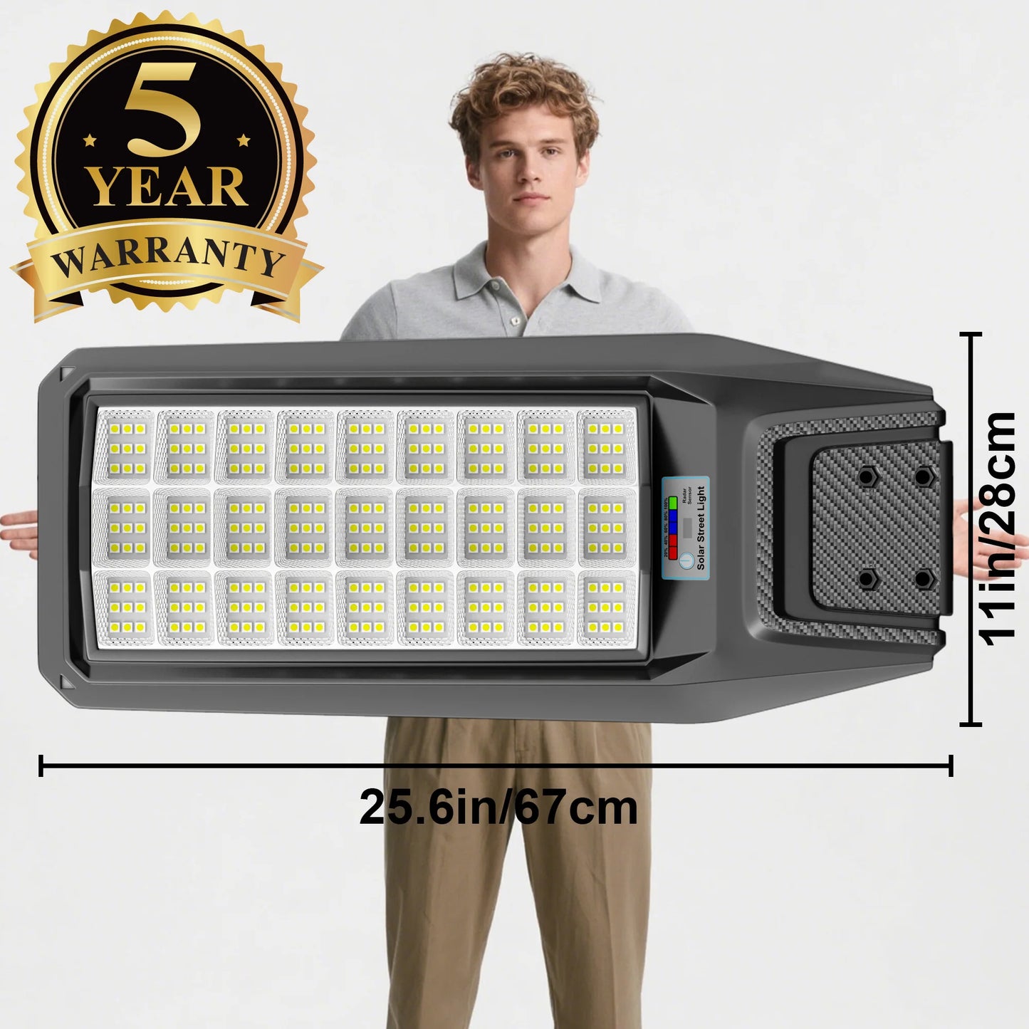 Outdoor Solar Light IP65 Motion Sensor Dusk To Dawn 6000W High Brightness LED Lighting