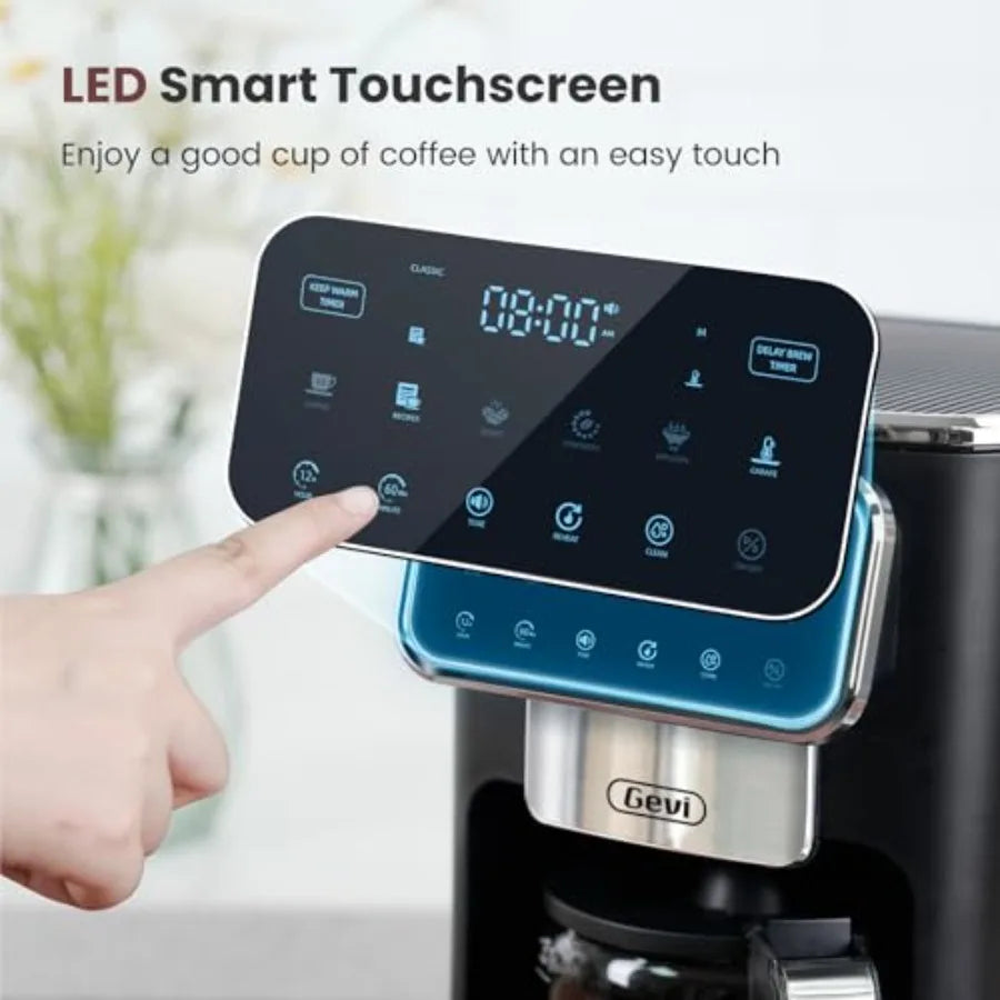 SHXI Programmable Coffee Maker With Touchscreen Iced Brew