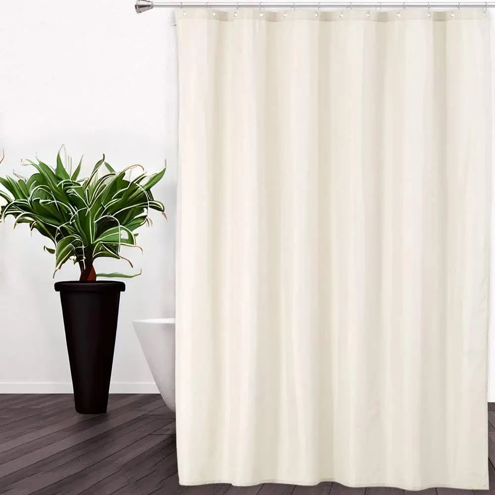 HiMISS Hotel Quality Waterproof Shower Curtain Liner With Magnets Durable Polyester Knit Weave