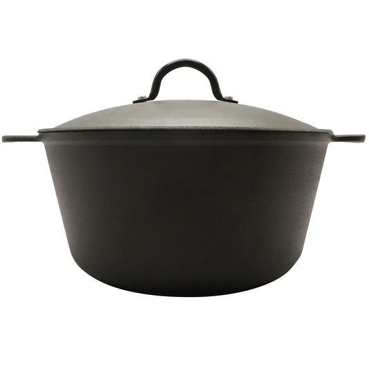 HanSmart 5.2Qt Cast Iron Dutch Oven Nonstick Pot With Lid Induction