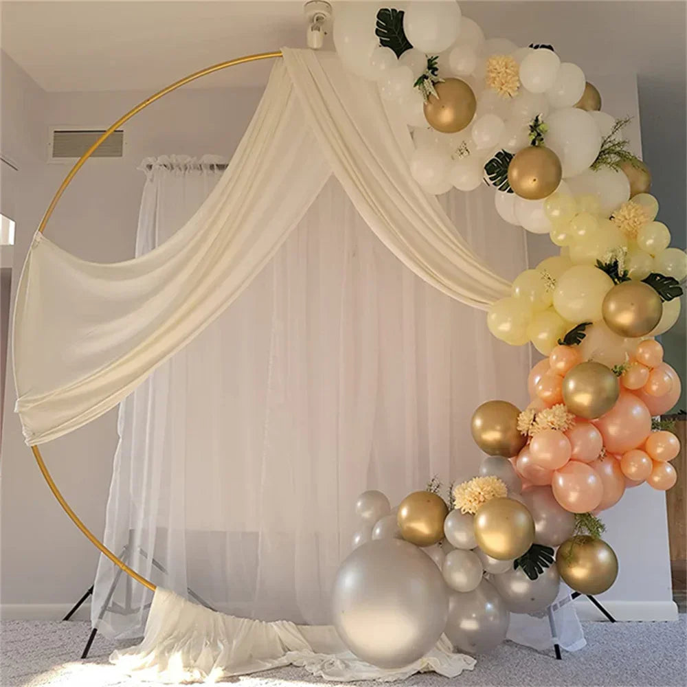 NONECN Circular Arch Balloon Stand for Garden Weddings Customizable 78.7 Inch Tall Backdrop for Photos