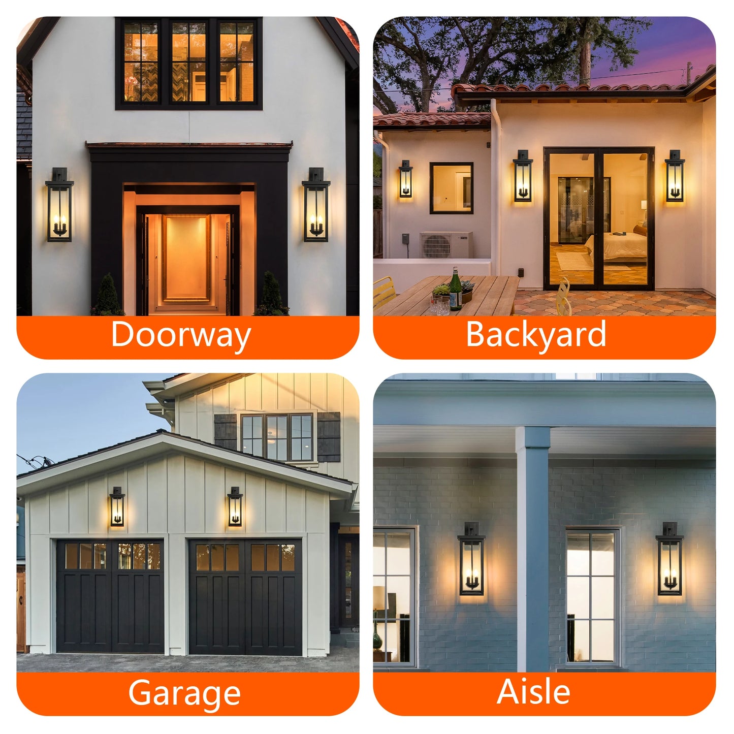 ARLGSITE Outdoor Wall Lantern Dusk to Dawn Sensor Aluminum Weatherproof