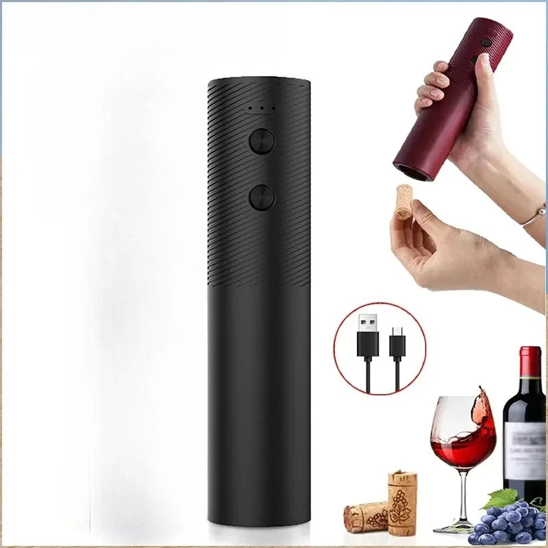 Homefish Electric Wine Bottle Opener Automatic Corkscrew USB Rechargeable Cordless Opens Bottles In Seconds For Parties