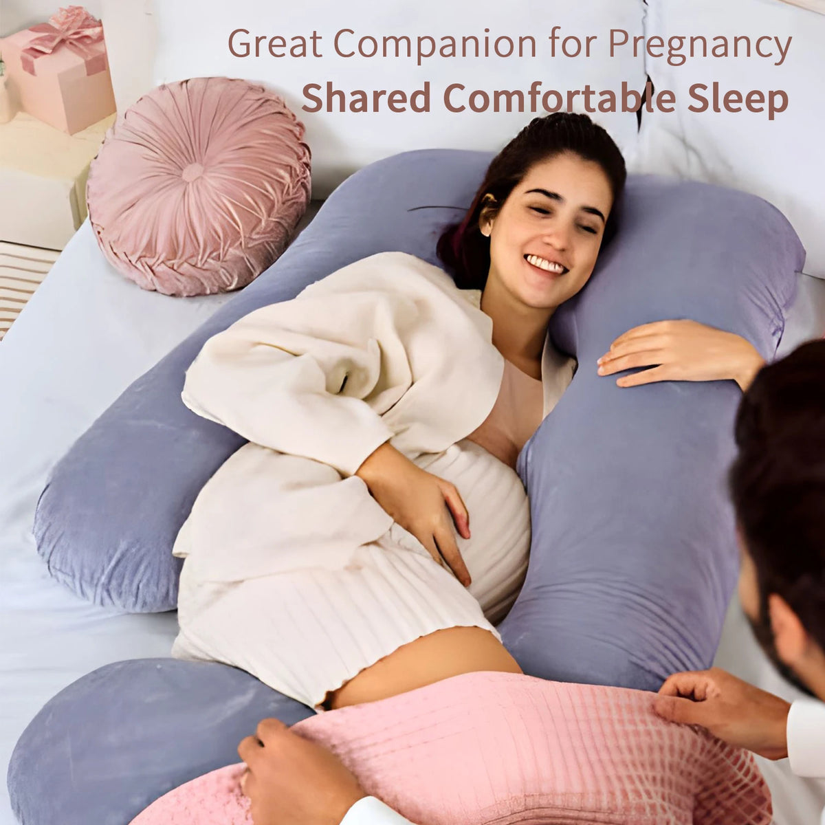 G Shaped Pregnancy Pillow for Maternity Sleep and Full Body Support