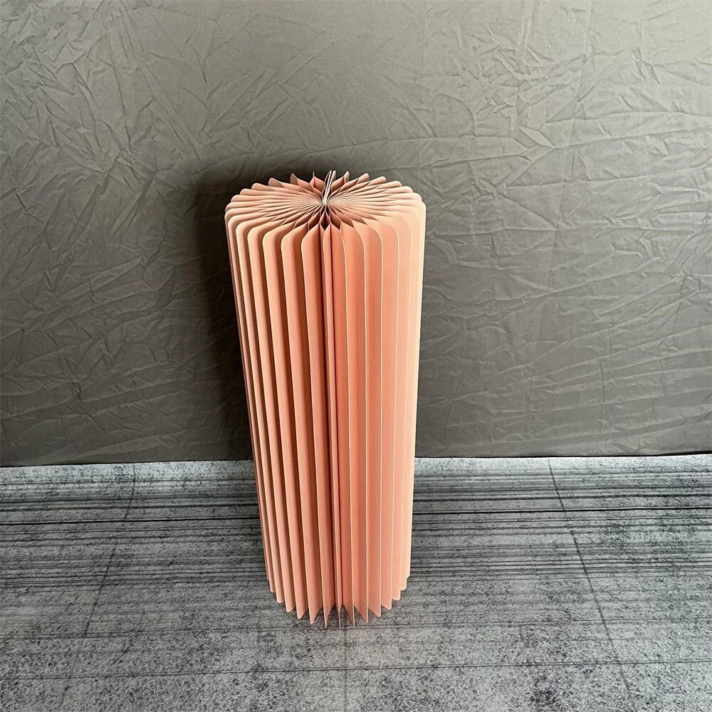 NONECN Paper Folding Cylinder Display Rack for Weddings and Events Adjustable Heights 20 to 100 cm Diameter 30 cm