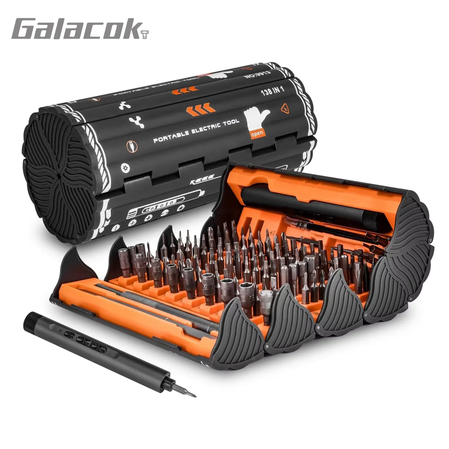 Galacok 138 In 1 Electric Precision Screwdriver Set With 122 Bits For Phones Laptops Drones Glasses And Game Consoles