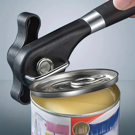 Plastic Hand Operated Can Opener With Easy Grip Side Cut Design For Safe Smooth Opening