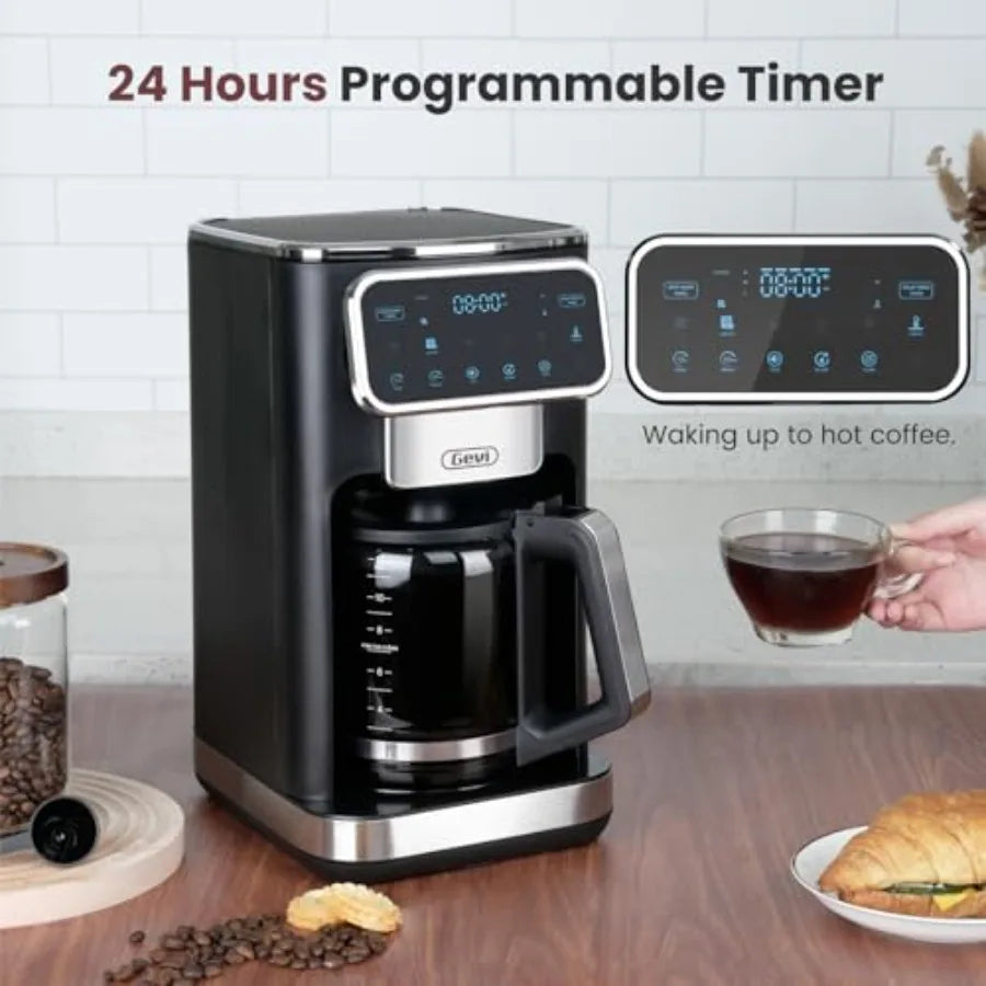 SHXI Programmable Coffee Maker With Touchscreen Iced Brew
