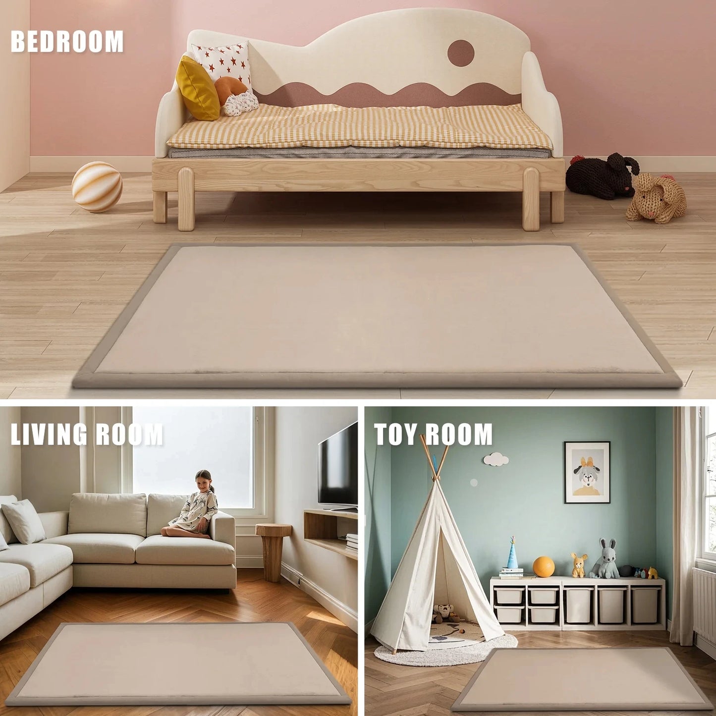 PapaMama Baby Play Mat Tatami Style Non Slip Carpet