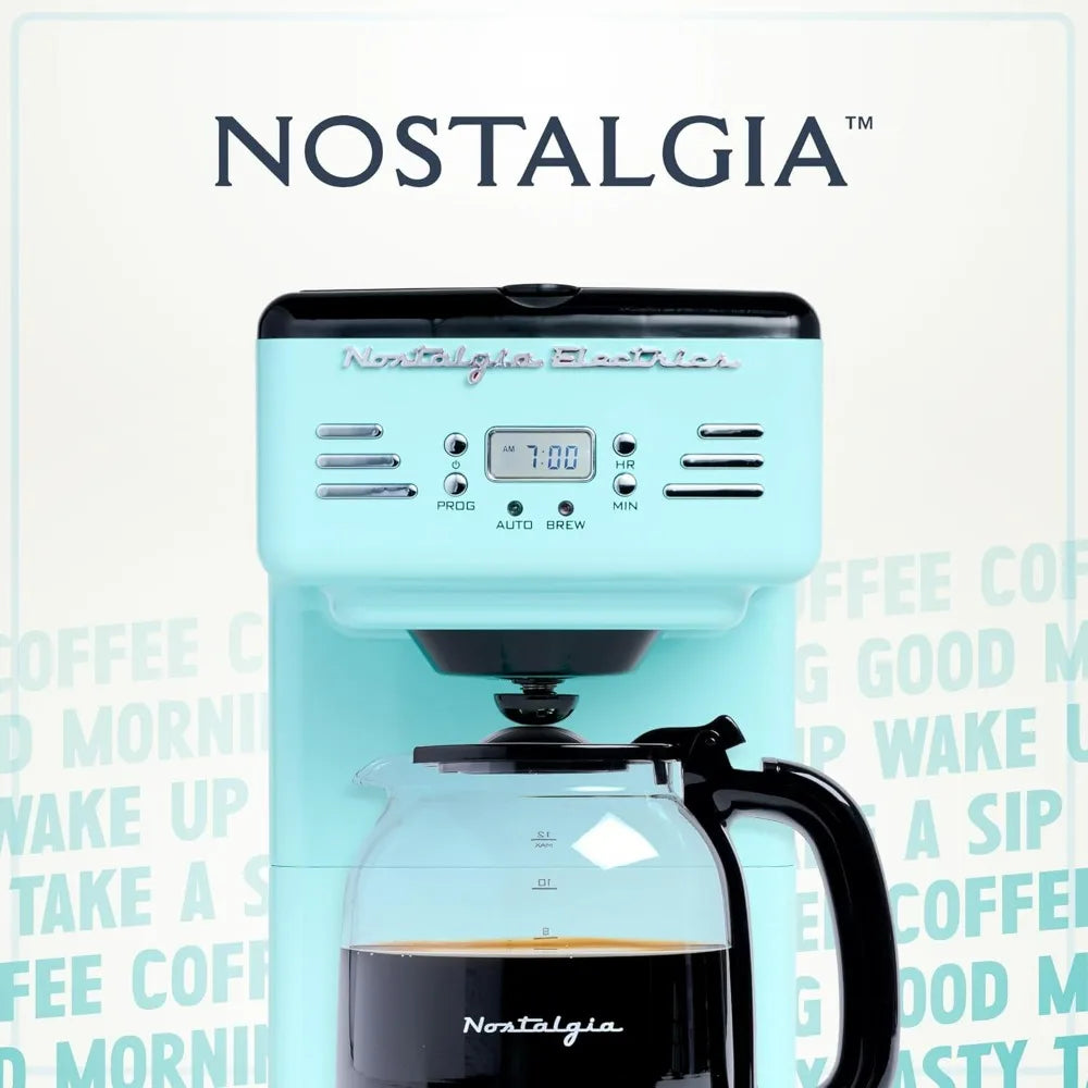 Nostalgia Programmable Coffee Maker With LED Display Auto Shut-Off