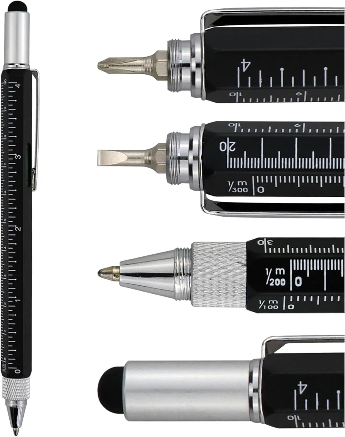 Multi Tool Pen Stylus With Ruler And Screwdriver For Tablets And Phones Everyday Carry