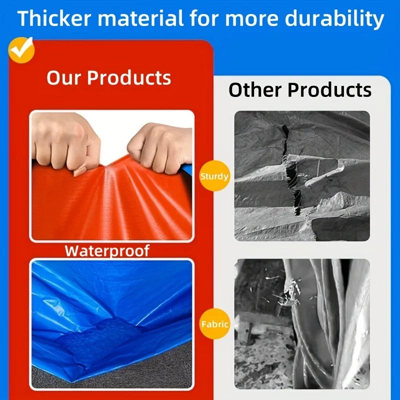 Heavy Duty Double Sided Waterproof PE Tarp With Reinforced Grommets