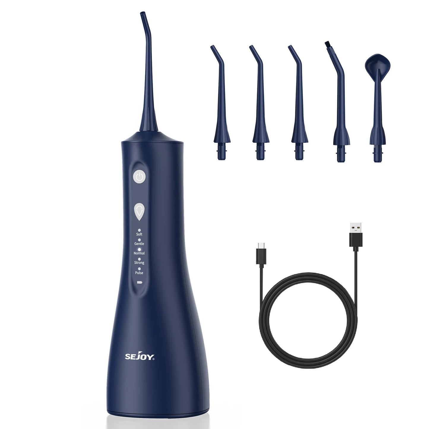 SEJOY Oral Irrigator Water Flosser With 5 Modes And 8 Jet Tips