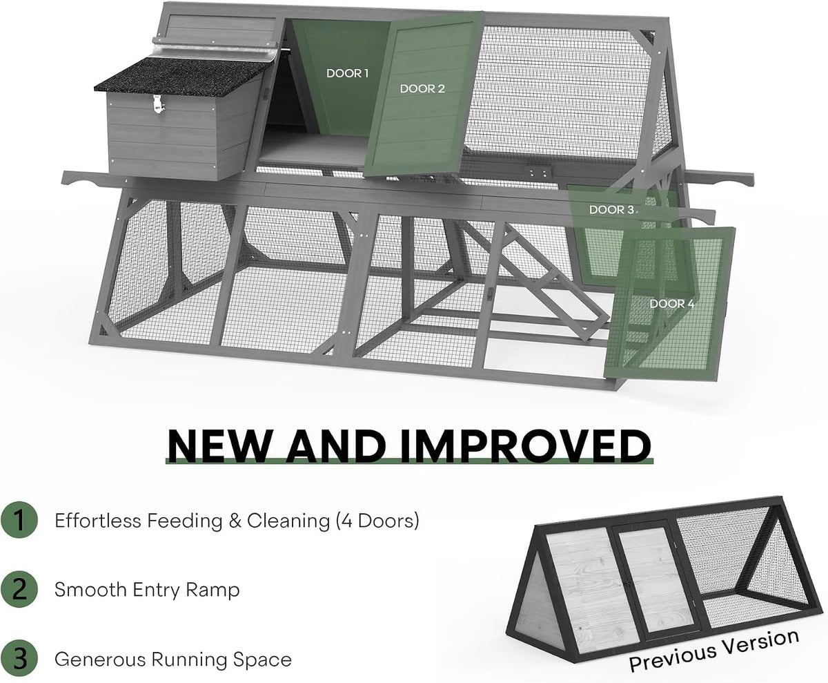 Solid Wood A Frame Chicken Coop For Four To Six Hens Outdoor Hen House