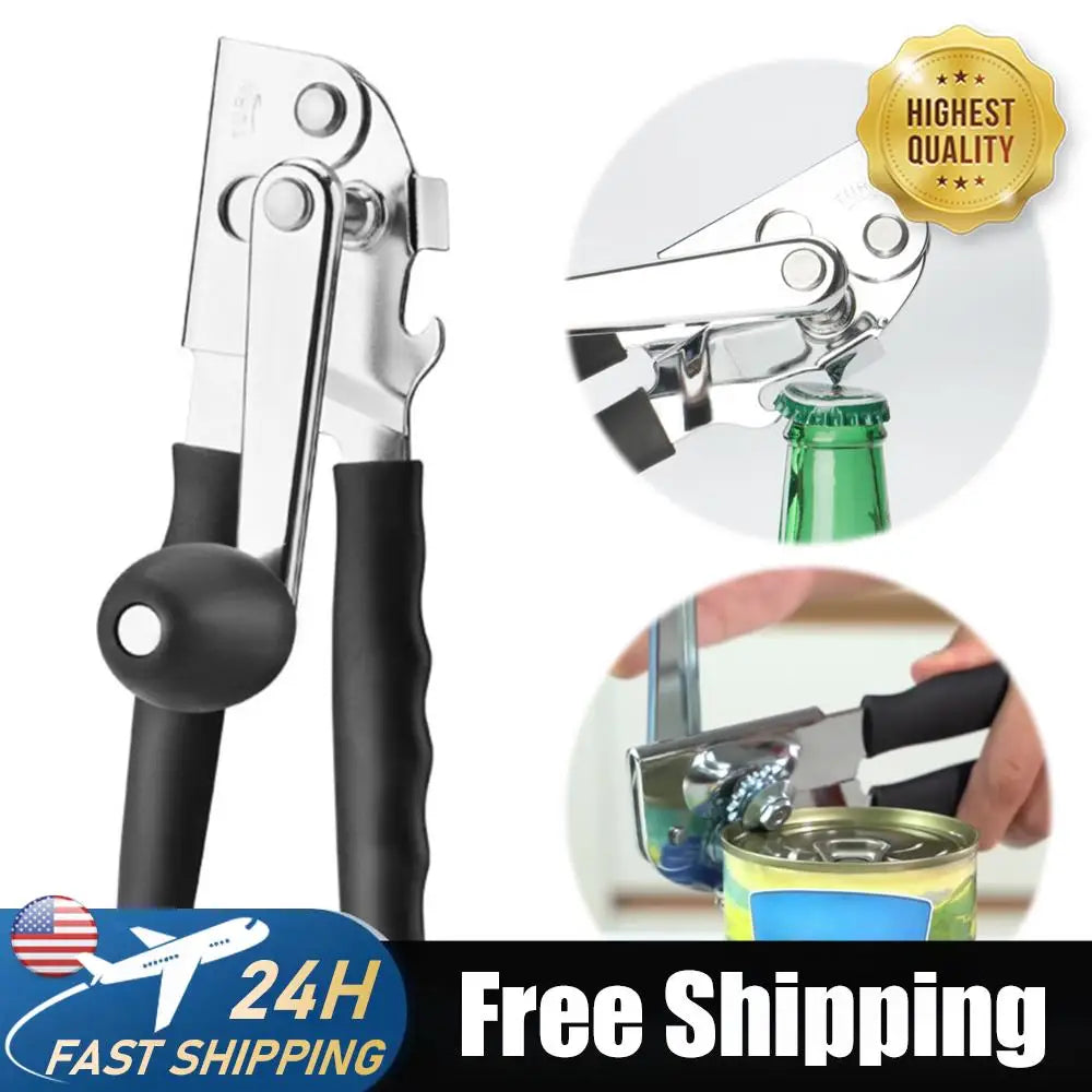 Shunmaii Stainless Steel Can Opener And Bottle Opener Commercial Grade For Kitchen Restaurant And Picnic Use