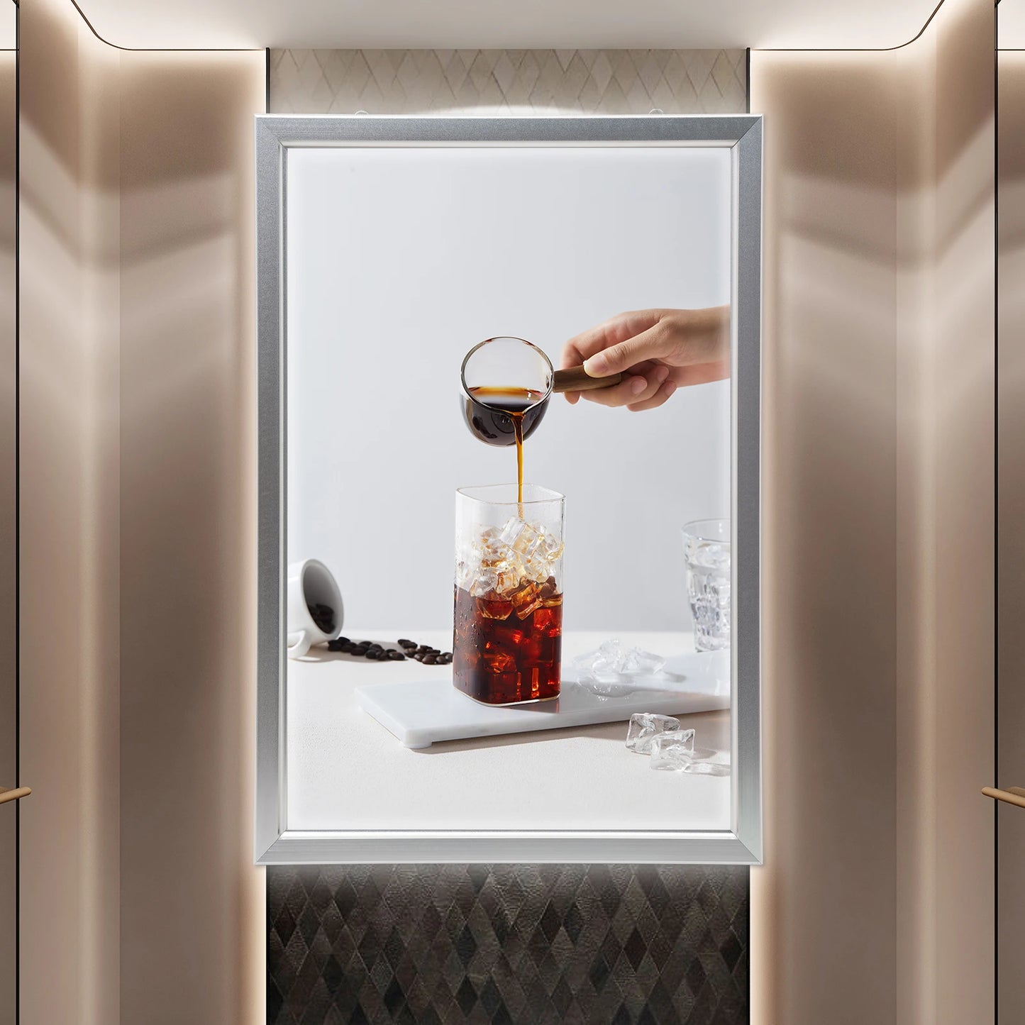 18w 27x40 Inch Led Backlit Movie Poster Art Picture Frame Light Box Advertising Display For Home Theaters, Interior Decoration