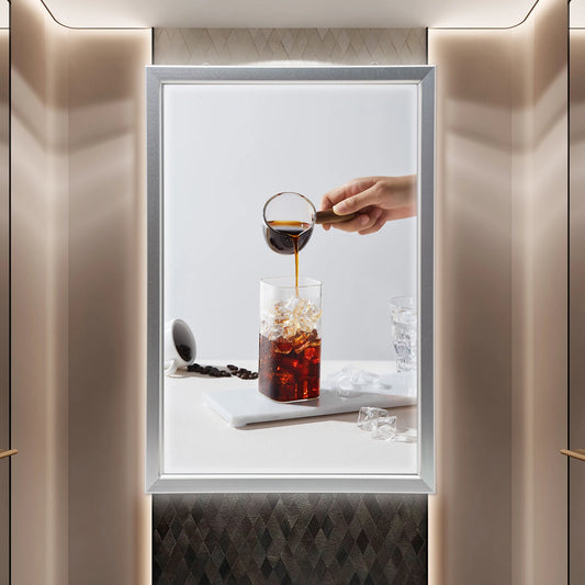 18w 27x40 Inch Led Backlit Movie Poster Art Picture Frame Light Box Advertising Display For Home Theaters, Interior Decoration