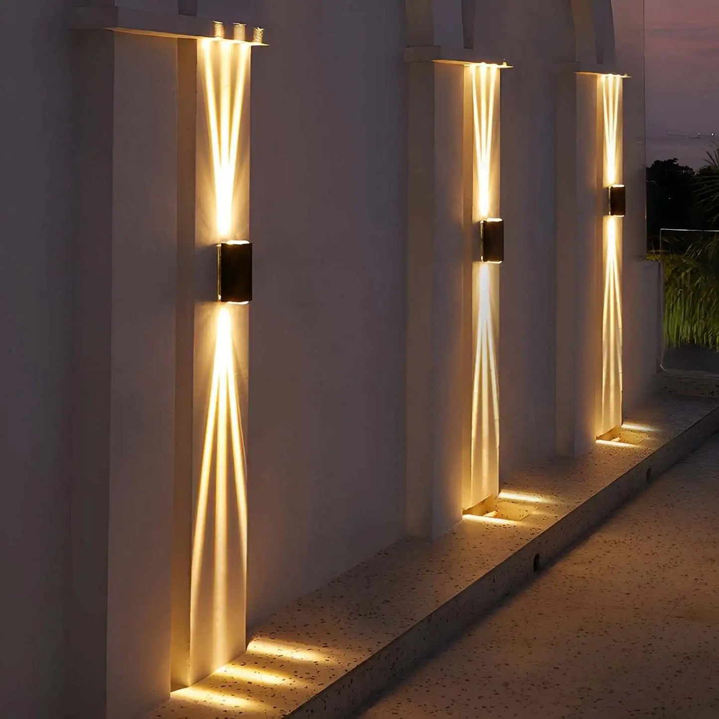 LED Up and Down Modern Wall Lamp Aluminum Anti Rust Outdoor Indoor Wall Sconce 10W 3000K Warm White