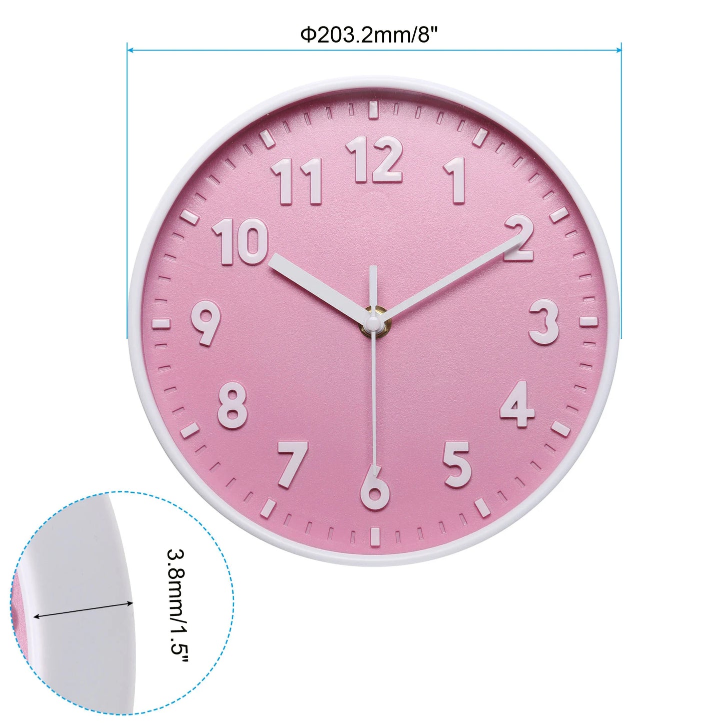 UXCELL Silent NonTicking Round Wall Clock Quartz BatteryOperated OfficeDesk Online