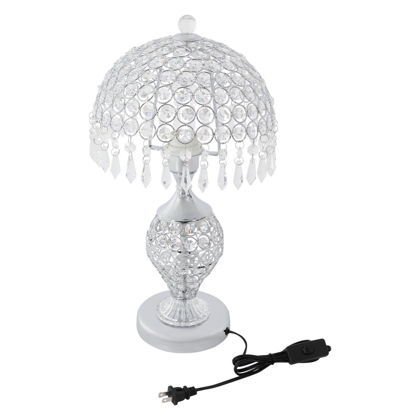 Crystal Table Lamp With Iron Frame And LED Bulbs