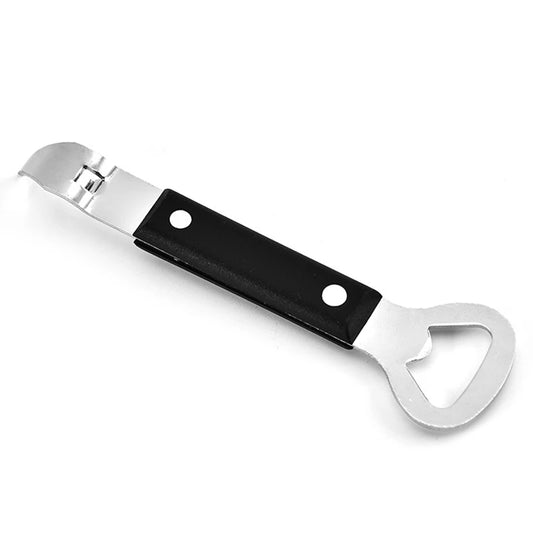 Manual Can Punch Bottle Opener Stainless Steel Dual Function Tool For Camping And Kitchen Travel