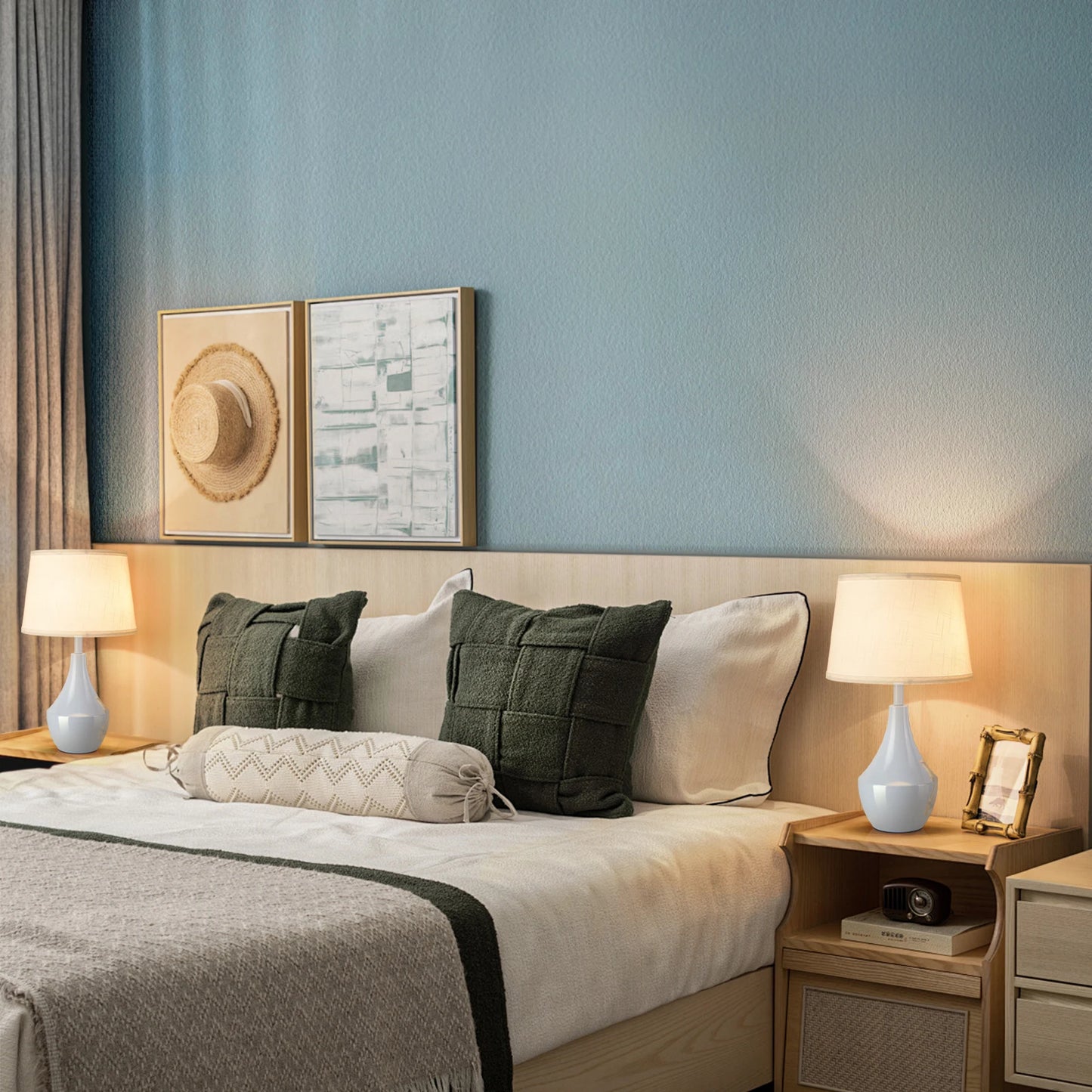 Contemporary Bedside Table Lamp Dimmable DesignedFor Bedroom And Office Lighting