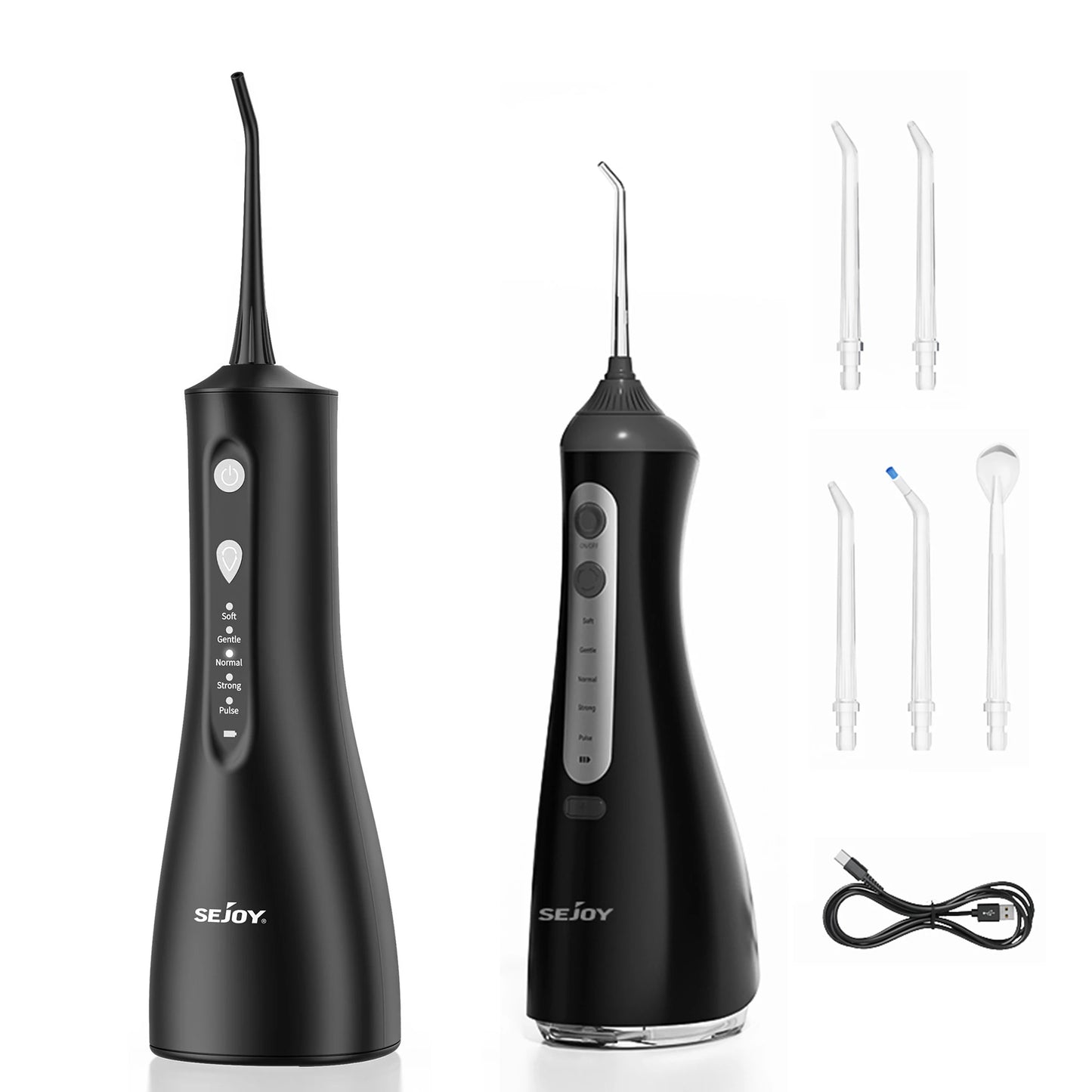SEJOY Portable Water Flosser Irrigator With 5 Jet Tips