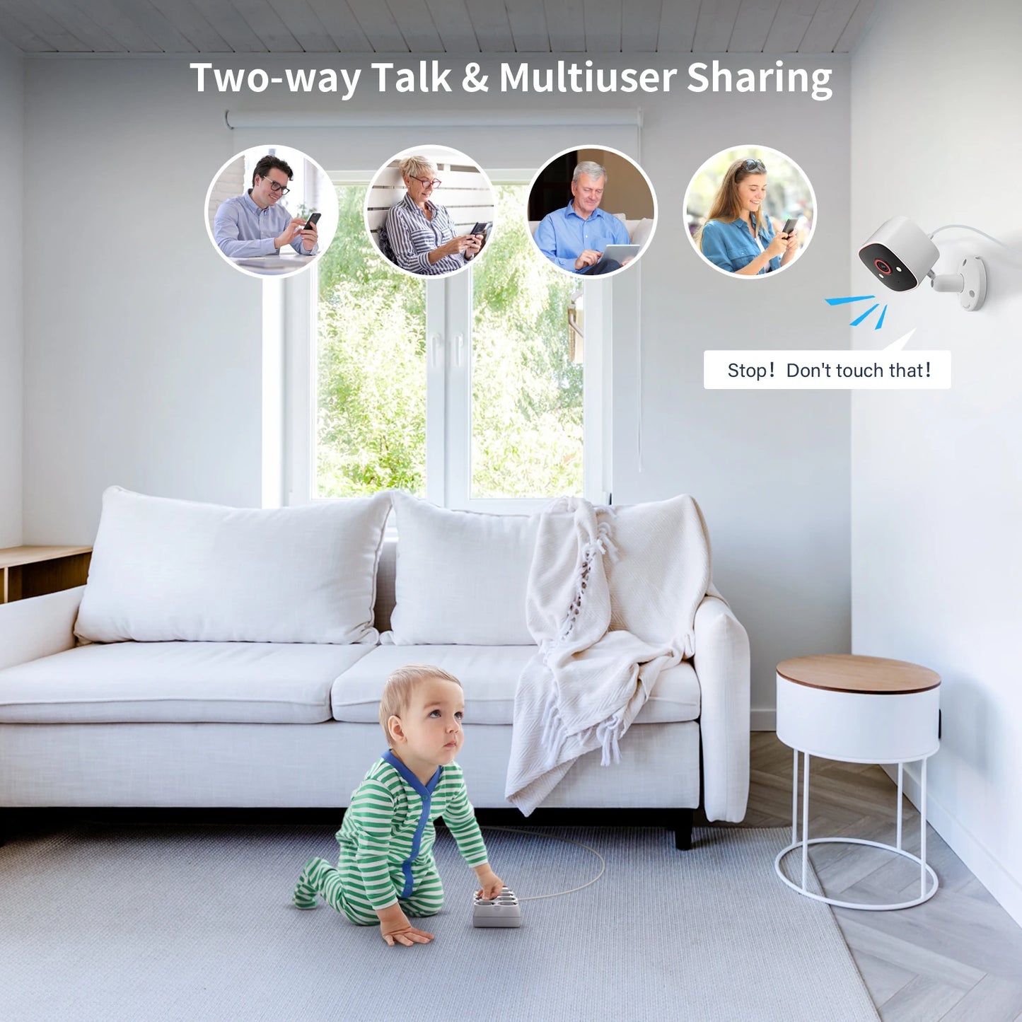 JENNOV 2K Wireless Outdoor Indoor Security Camera With Night Vision