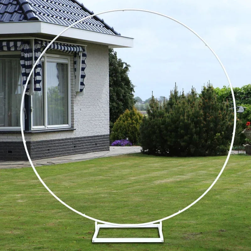NONECN Circular Arch Balloon Stand for Garden Weddings Customizable 78.7 Inch Tall Backdrop for Photos