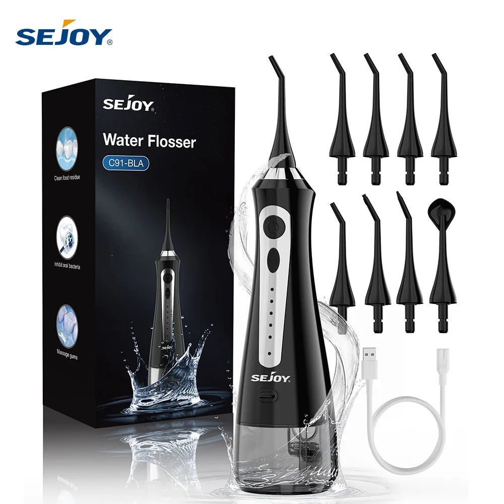 SEJOY Water Flosser Irrigator With 5 Modes And 8 Tips