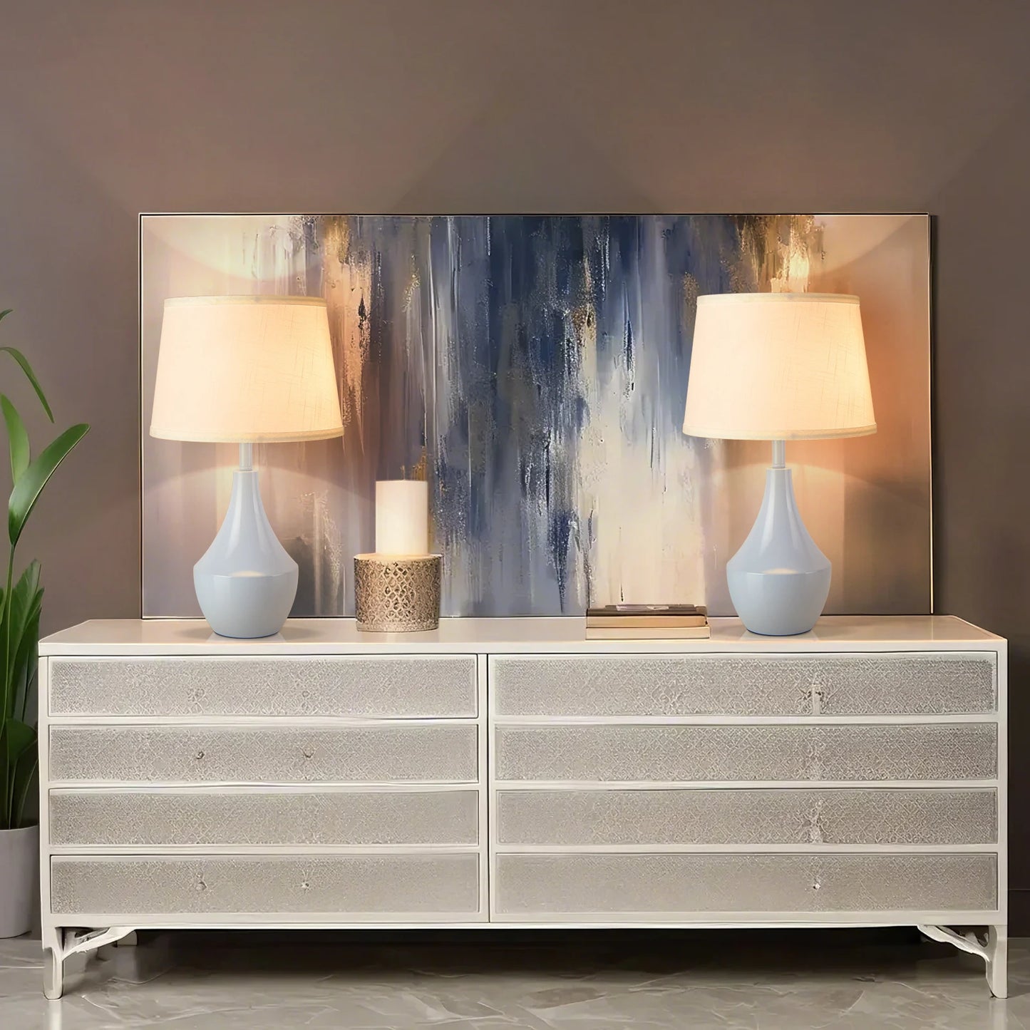 Contemporary Bedside Table Lamp Dimmable DesignedFor Bedroom And Office Lighting