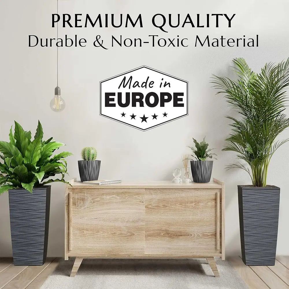 Janska Resin Heavy Duty Planter Indoor Outdoor Weatherproof AllWeatherResistant Durable