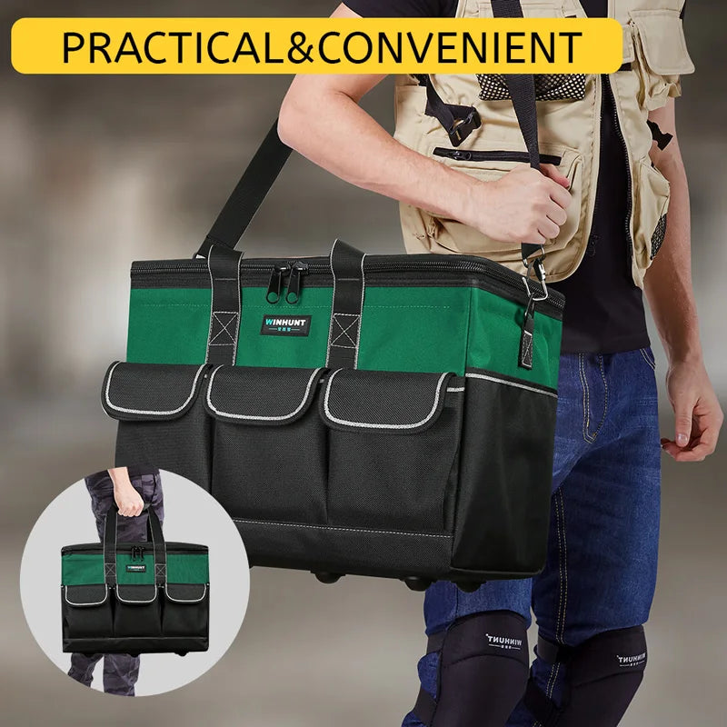 WINHUNT Tool Bag Heavy Duty Tote With Multi Pockets Organizer