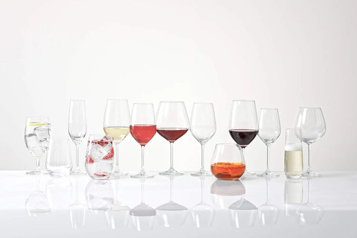 Tritan Crystal Forte Stemware Set of 6 Wine Glasses 17.3 Ounce Capacity for Full Bodied Whites and Young Reds