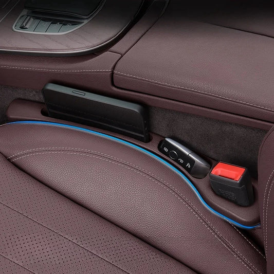Ahtoska Car Seat Gap Filler PU Organizer for Phone Keys and Essentials Slim EVA Storage Box