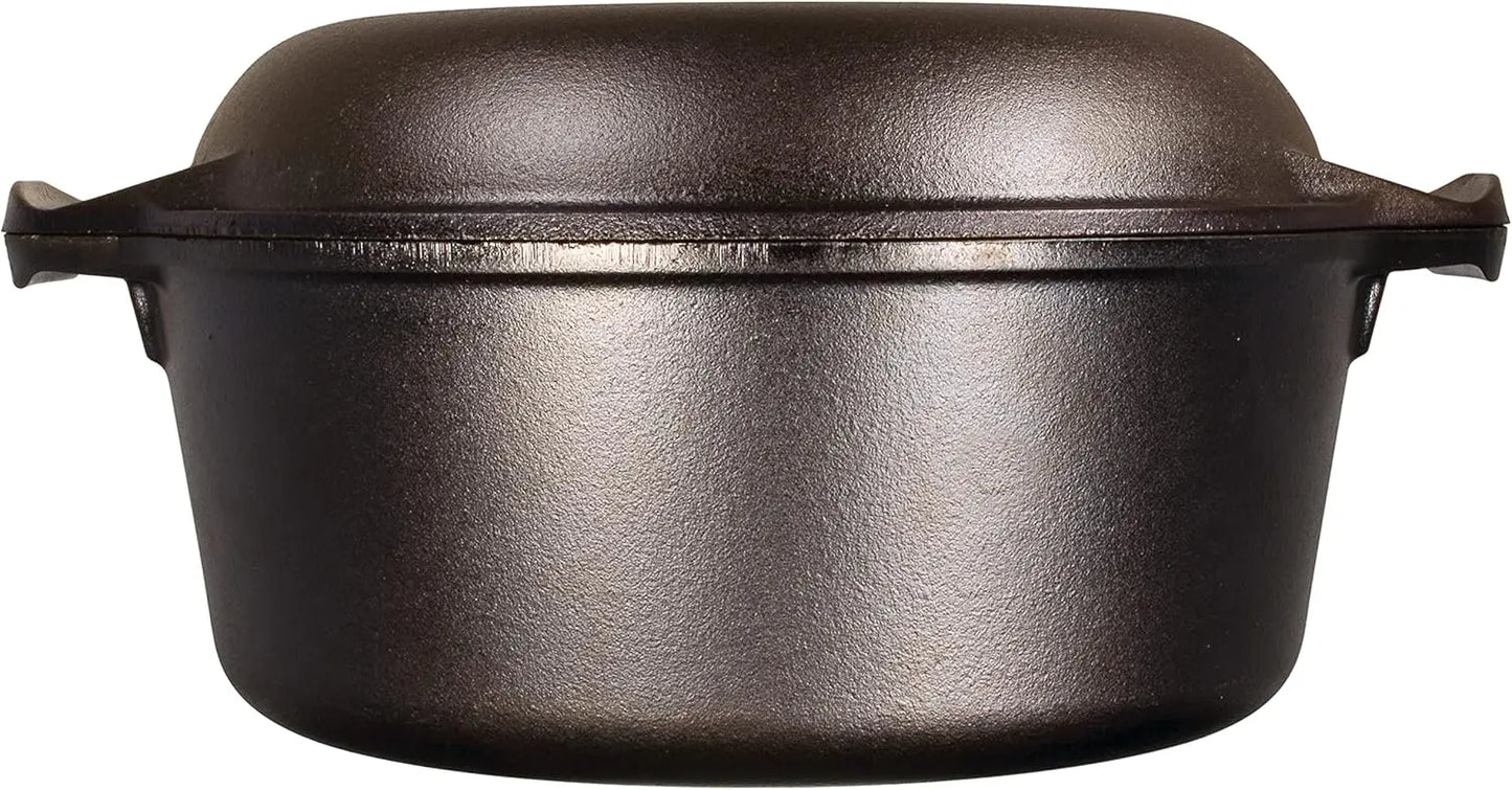 Preseasoned Cast Iron Dutch Oven With Skillet Lid