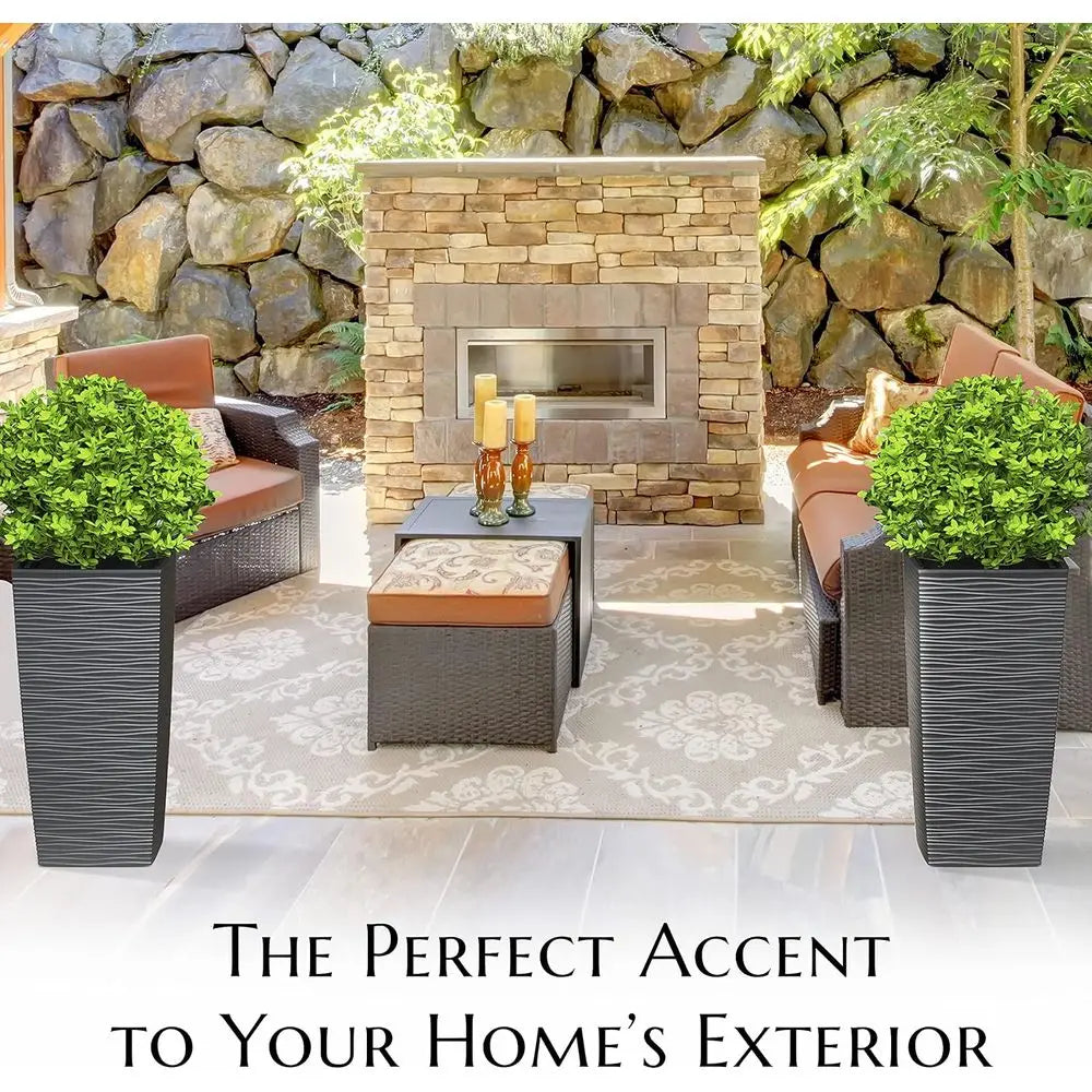 Janska Resin Heavy Duty Planter Indoor Outdoor Weatherproof AllWeatherResistant Durable