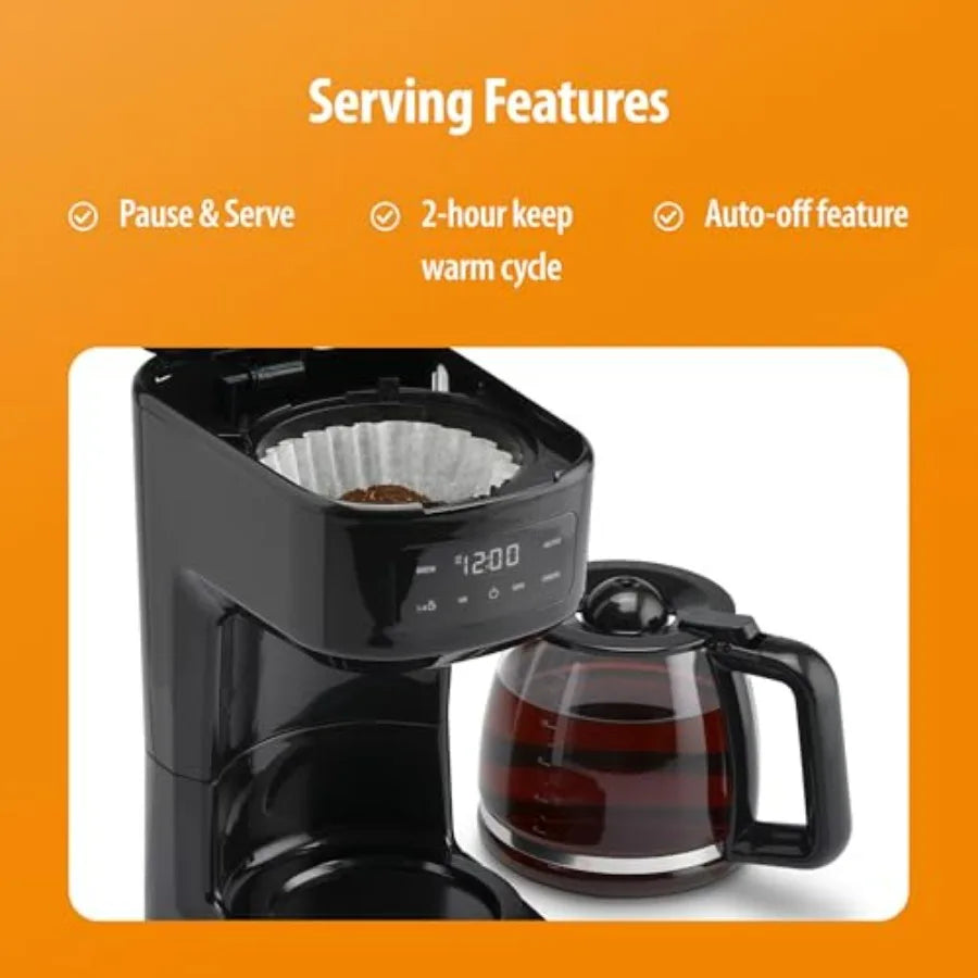 SHXI Smart Digital Touchscreen Programmable Drip Coffee Maker Autostart Scheduling