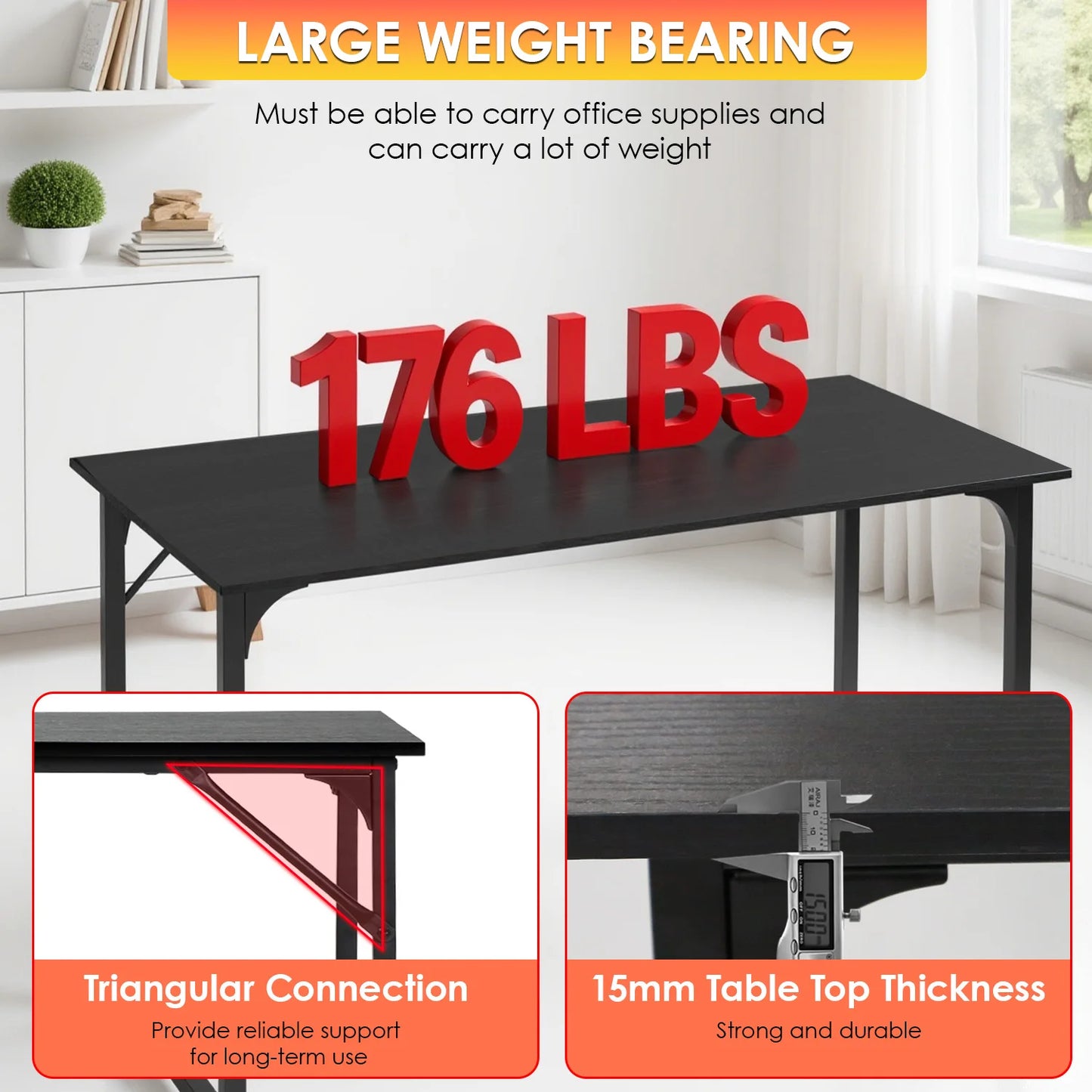 DOPINMING Ultramodern Computer Desk HomeOffice Study And Gaming System Workspace