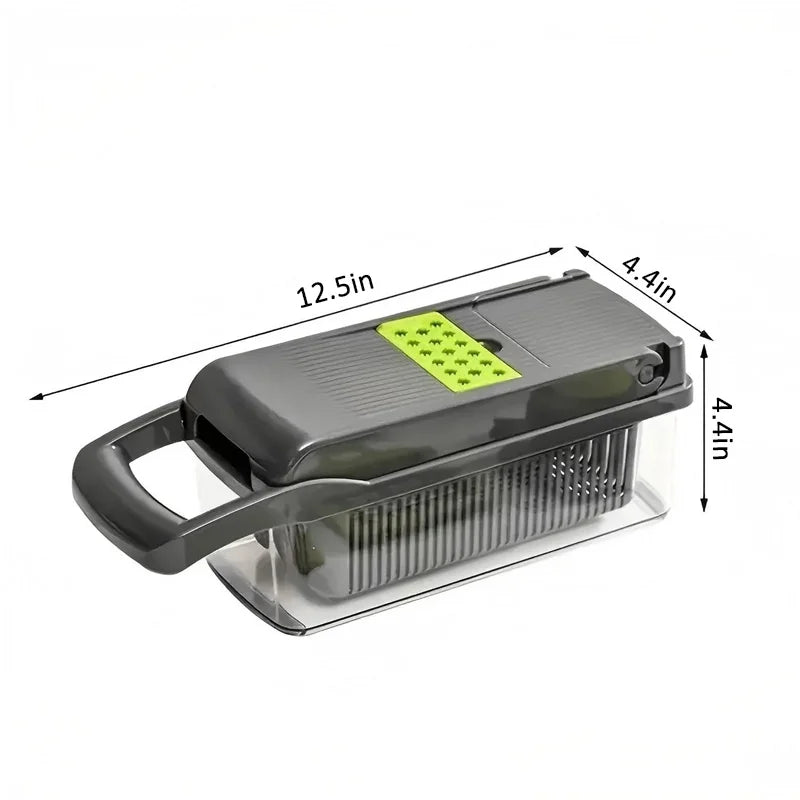 Upgraded Vegetable Chopper, Multi-Functional Easy Safe Kitchen Slicer Dicer for Fast Meal Preparation