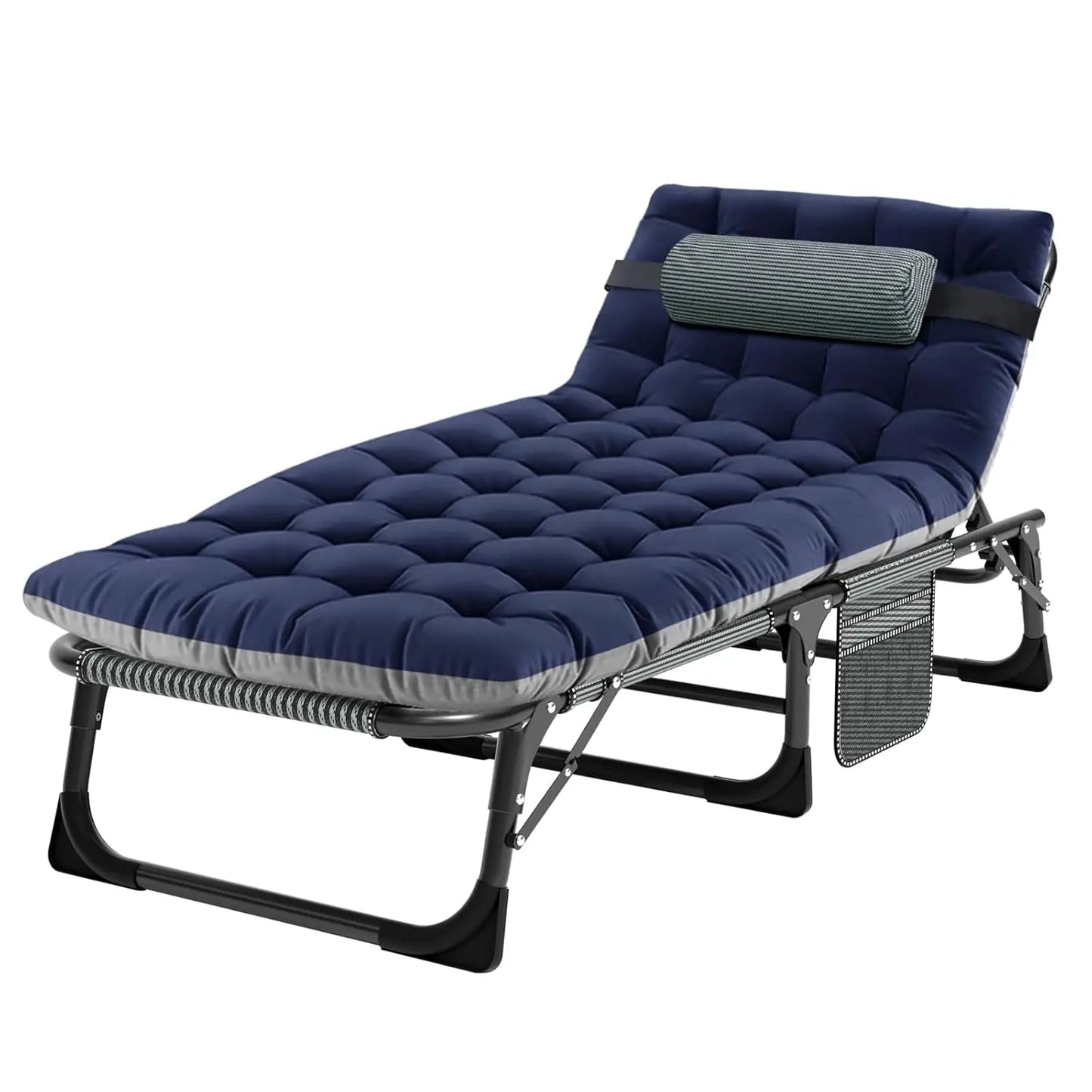 4-In-1 Outdoor Lounge Chair With Face Holes For Tanning Heavy-Duty Recliner Weather-Resistant For Poolside And RV