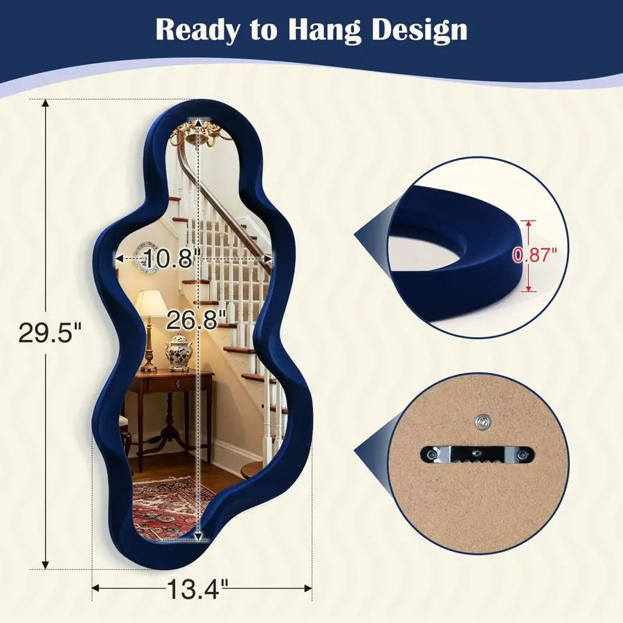 Cloud Shaped Wall Mirror For Teen Bedroom Decor Art