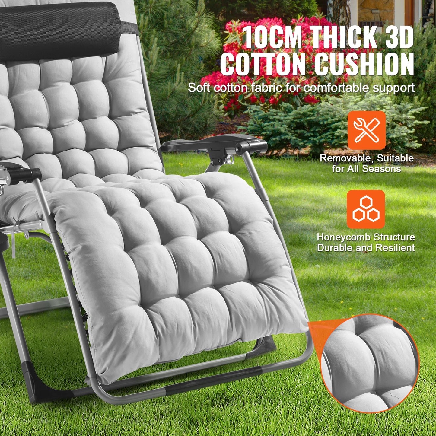 SucceBuy Zero Gravity Chair Recliner With Adjustable 90 To 170 Degrees Cushion Footrest And Cupholder Up To 500 Lbs