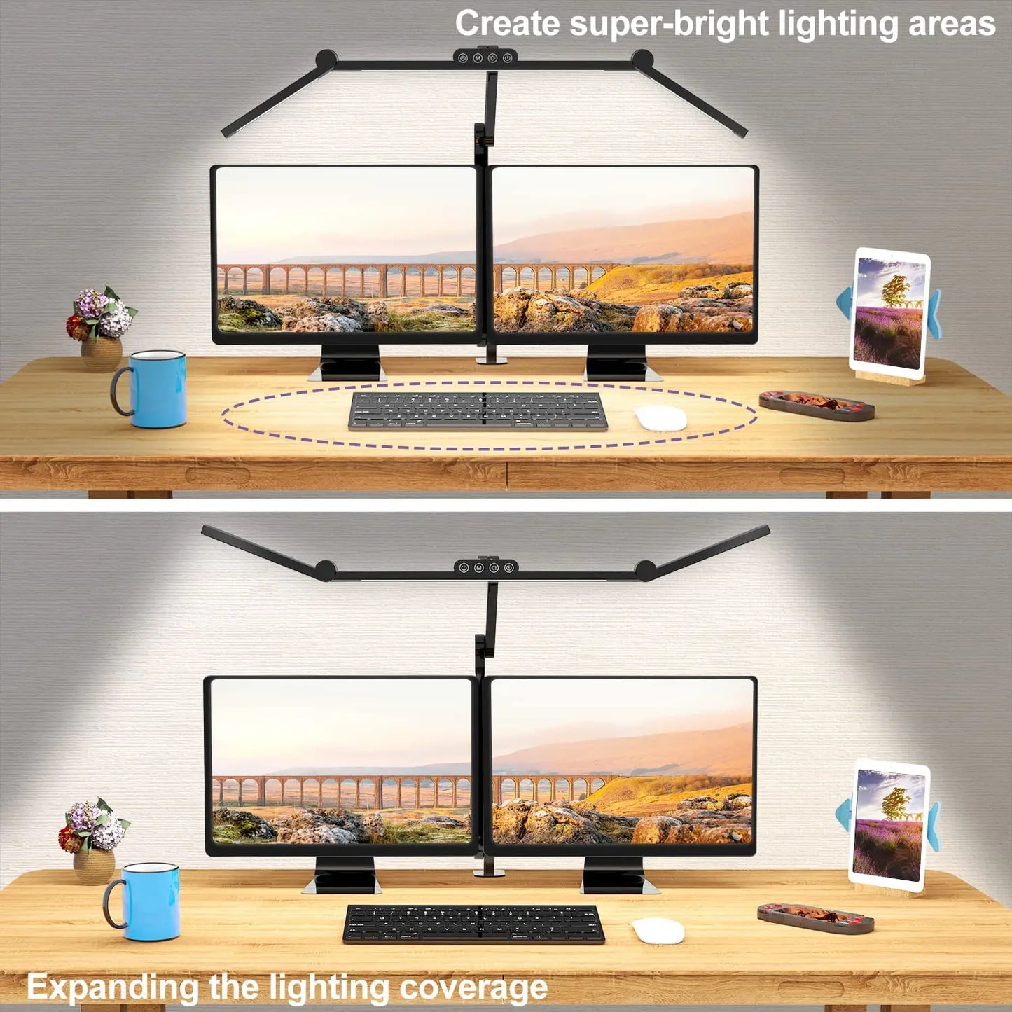 Aiopp Three Head Desk Lamp Memory Function With Five Temperatures